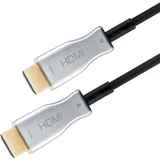 goobay 65570 HDMI-Kabel 50 m HDMI Typ A (Standard) Schwarz, Silber