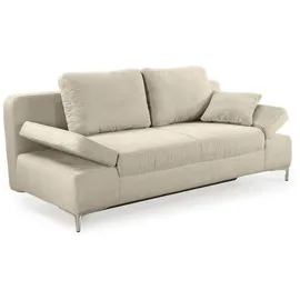 luma-home schönes für dein zuhause Schlafcouch Cord 2-Sitzer Beige/Grau