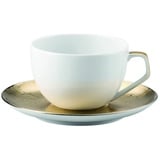 Rosenthal Espressotasse TAC Gropius Skin Gold Espressotasse 2tlg, Porzellan