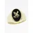 FIRETTI Siegelring "Schmuck Geschenk Gold 333 Herrenring Goldring" Gr. 19, schwarz (gelbgoldfarben, schwarz), Fingerringe, Herren, 19, Gelbgold 333, 3,6mm, Siegelring, mit Onyx