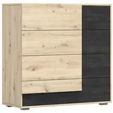 moeblo Kommode 100 x 90 x 40 cm Eiche Artisan / Zirbelkiefer