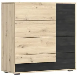 moeblo Kommode 100 x 90 x 40 cm Eiche Artisan / Zirbelkiefer
