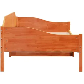 vidaXL Massivholzbett 90 x 200 cm Braun