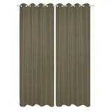 HOMEbasics Home WOHNIDEEN Vorhang 53350 Ösenschal doppelpack Atlantik blickdicht, 235x140 cm (2 St), Ösen, blickdicht, 100% Polyester grau