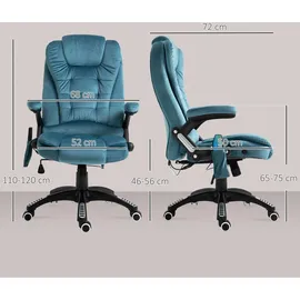 Vinsetto Chefsessel Kunstleder Blau