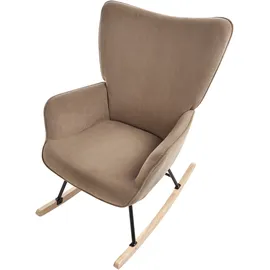 Beliani Schaukelsessel ARSET Cord 0 x 0 x 0 cm Taupe