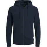 JACK & JONES Basic Reißverschlusspullover Navy Blazer / Regular Fit XS