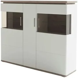 Uno Highboard 150 x 124 x 38 cm Weiß