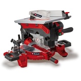 Einhell Kapp-Gehrungssäge mit Obertisch TE-MS 254 T (2000 W, max. 74 mm x 130 mm Schnitttiefe/-breite, Ø 254 mm Sägeblatt, neigbarer Sägekopf, Laser, Tischkreissägen-Funktion)