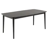 VCM Montreux Esstisch 90x180/219cm inkl. Zusatzplatten Schwarz - Schwarz