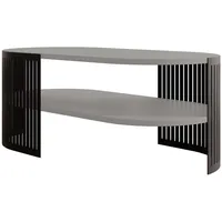 Mirjan24 Couchsitch, Schwarz, Grau, Metall, Oval,Oval, 50x40x100 cm, Wohnzimmer,