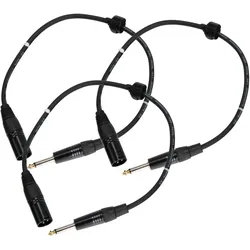 Pronomic Stage JMXM-0.5 Audiokabel Monoklinke/XLR 0,5m Schwarz 3er Set