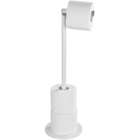 WENKO Stand Toilettenpapierhalter 2 in 1 Weiß