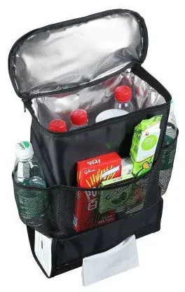 Organizer-Tasche mit Flaschen- und Telefonhalter – schwarz