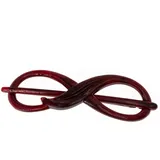 Infinity Libellenspange - 8cm Lang - Acetat - Made in Germany - haarschonend ohne Metall - 1 Stück (Weinrot)
