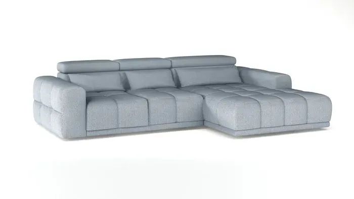 Ecksofa Panama Stoff Ice Blue