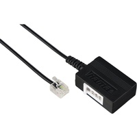 Hama Telefon (analog) Adapter [1x RJ11-Stecker 6p4c - 1x TAE-F-Buchse] 20.00cm Schwarz