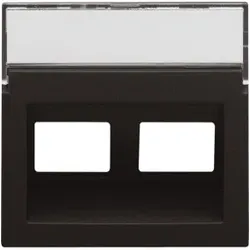 Niko Züblin 124-65400 Abdeckung Daten 2x RJ schräger Ausgang, dark brown coated 12465400