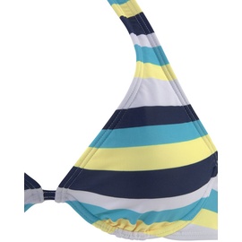 VENICE BEACH Bügel-Bikini Damen marine-gelb-gestreift, Gr.36 Cup C,