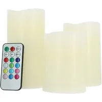 Set mit 3 RGB-LED-Kerzen mit Fernbedienung