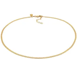 Elli PREMIUM Choker Stäbchen-Panzerkette Basic 925 Silber goldfarben Damen 