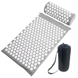Sport-Knight® Akupressurmatte mit Kissen und Tasche Grau 1 St