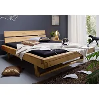 Balkenbett 140x200cm Fichte natur gebeizt Bett Holz massiv NEU OVP!!