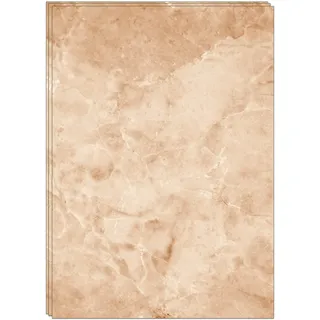 60 A4 Blatt buntes Marmorpapier, beidseitig bedruckt 90GSM marmoriertes papier Beige Marmor (Beige)