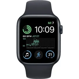 Apple Watch SE 2024 GPS + Cellular 40 mm Aluminiumgehäuse Mitternacht, Sportarmband Mitternacht S/M