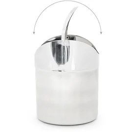 Relaxdays Tischmülleimer 1,2 l Silber