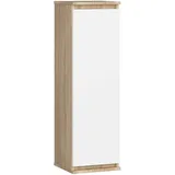 Akord Hängender Schrank Akord W30 Sonoma-eiche 30 Cm Tür 3 Regalen Front Weiß B30 X H99 X T30 Cm