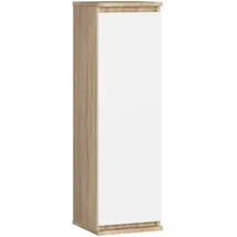 Akord Hängender Schrank Akord W30 Sonoma-eiche 30 Cm Tür 3 Regalen Front Weiß B30 X H99 X T30 Cm