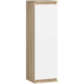 Akord Hängender Schrank Akord W30 Sonoma-eiche 30 Cm Tür 3 Regalen Front Weiß B30 X H99 X T30 Cm