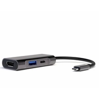 4smarts 3in1 Kompakt Hub USB 3.0-Hub Grau