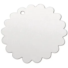 Rayher Geschenkanhänger weiß Tags-Scallop Ø 5,7 cm, 26 St.