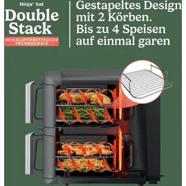 Ninja Double Stack XL SL451EU 9,5 l grau mit Smart Cook System
