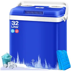 KESSER® 32 L Kühlbox 12V, 230V Stecker, Mini-Kühlschrank, Thermoelektrische Warmhaltebox