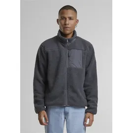 URBAN CLASSICS Teddy With Stand Up Collar Übergangsjacke - Grau