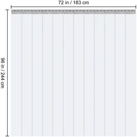 Vevor Streifenvorhang 243 x 182 cm Transparent