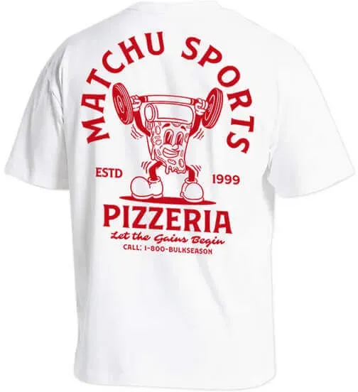 Matchu Sports Übergroßes T-Shirt mit Großdruck - XS - Weiß