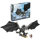 Mattel MEGA Skyrim Alduin der Weltenfresser mit Actionfigur 619 Teile) für Sammler,