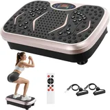 Vibrationsplatte Mit 99 Intensitätsstufen, 5 Trainingsprogrammen, Leisem Motor, Vibrations-fitnesstrainer Für Zu Hause, Pink