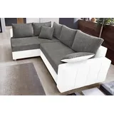 Collection AB Ecksofa »Parma L-Form«, mit Bettfunktion und Federkern grau