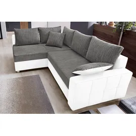 Collection AB Ecksofa »Parma L-Form«, mit Bettfunktion und Federkern grau