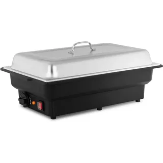 Royal Catering Chafing Dish Warmhaltebehälter Speisewärmer Elektrisch (900 W, 30–90 °C, 8 L, GN Behälter 1/1, T 65 mm, Gehäuse aus Kunststoff)