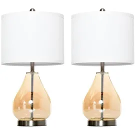 Homcom Tischlampen Bernstein 2 St.