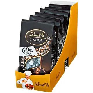 Lindt Lindor Dark 60% Beutel 99 g, 6er Pack