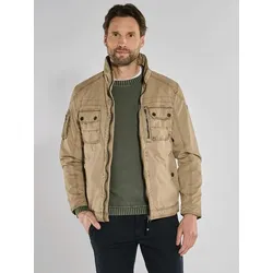 engbers Herren Baumwoll-Jacke mit Brusttaschen braun regular uni - 50