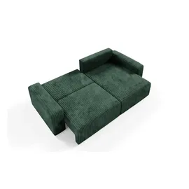 furnisell Ecksofa mit Schlaffunktion Fano ¦ grün ¦ Maße (cm): B: 252 H: 70