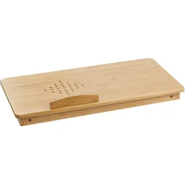 Beliani Klappbarer Laptoptisch Orge, Hellbraun 57 cm 35 cm